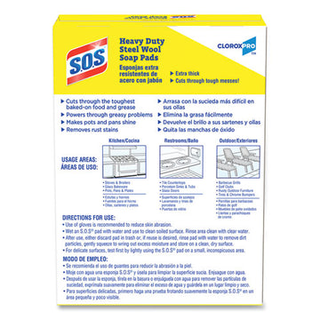 S.O.S.® Steel Wool Soap Pads, 4 X 5, Steel, 15 Pads-box, 12 Boxes-carton freeshipping - TVN Wholesale